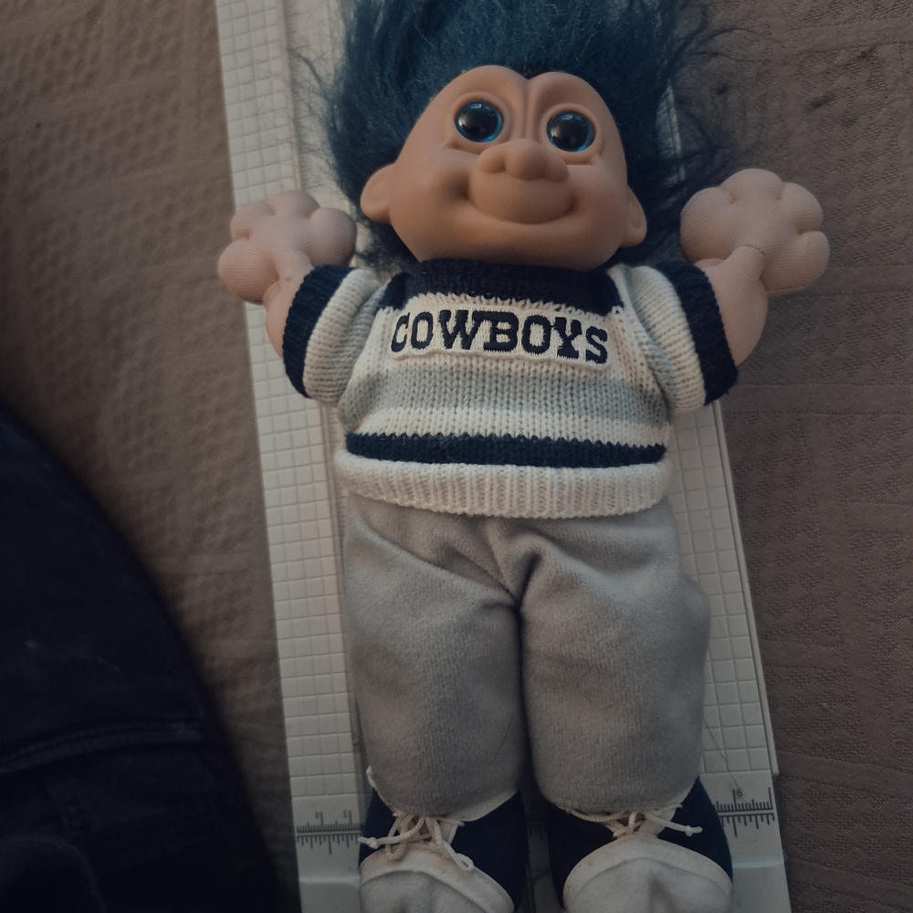 Russ Plush Doll with Blue and White Outfit